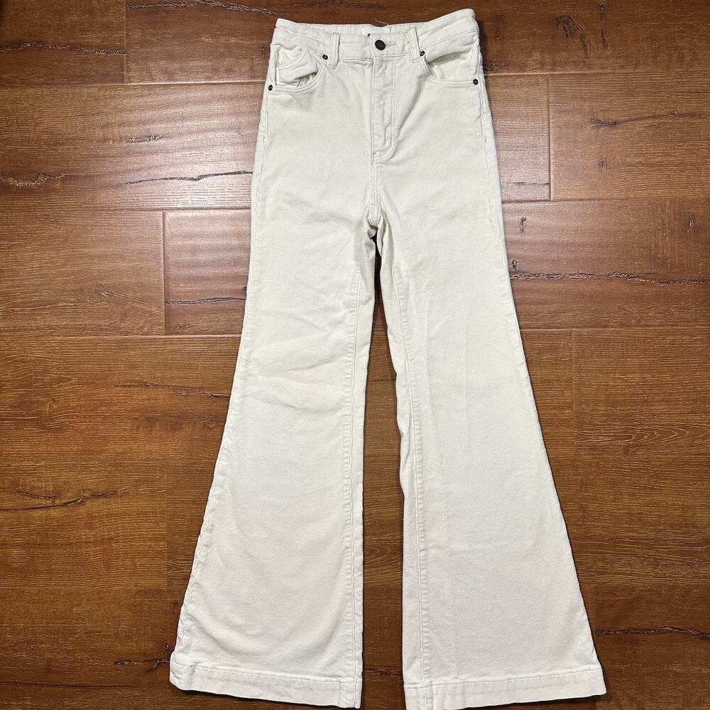 Rollas Eastcoast Flare Corduroy Pants Womens 25x31 Ivroy Bellbottoms Retro 70s